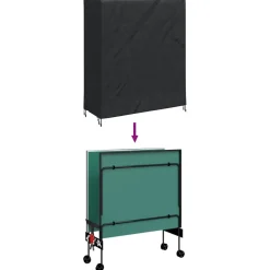 vidaXL Pingpong Tafelbedekking 165 x 70 x 185 cm Stof Onregelmatig