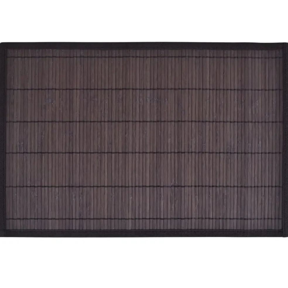 vidaXL 6 Placemats bamboe 30 x 45 cm donkerbruin
