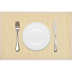 vidaXL 6 Placemats bamboe 30 x 45 cm natuurlijk