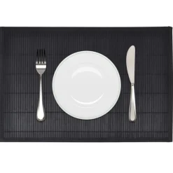 vidaXL 6 Placemats bamboe 30 x 45 cm zwart