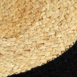 vidaXL Placemats 6 st 38 cm jute en katoen natuurlijk en groen