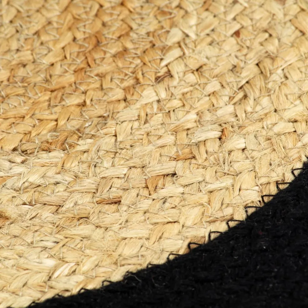 vidaXL Placemats 6 st 38 cm jute en katoen natuurlijk en groen