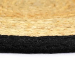 vidaXL Placemats 6 st 38 cm jute en katoen natuurlijk en groen