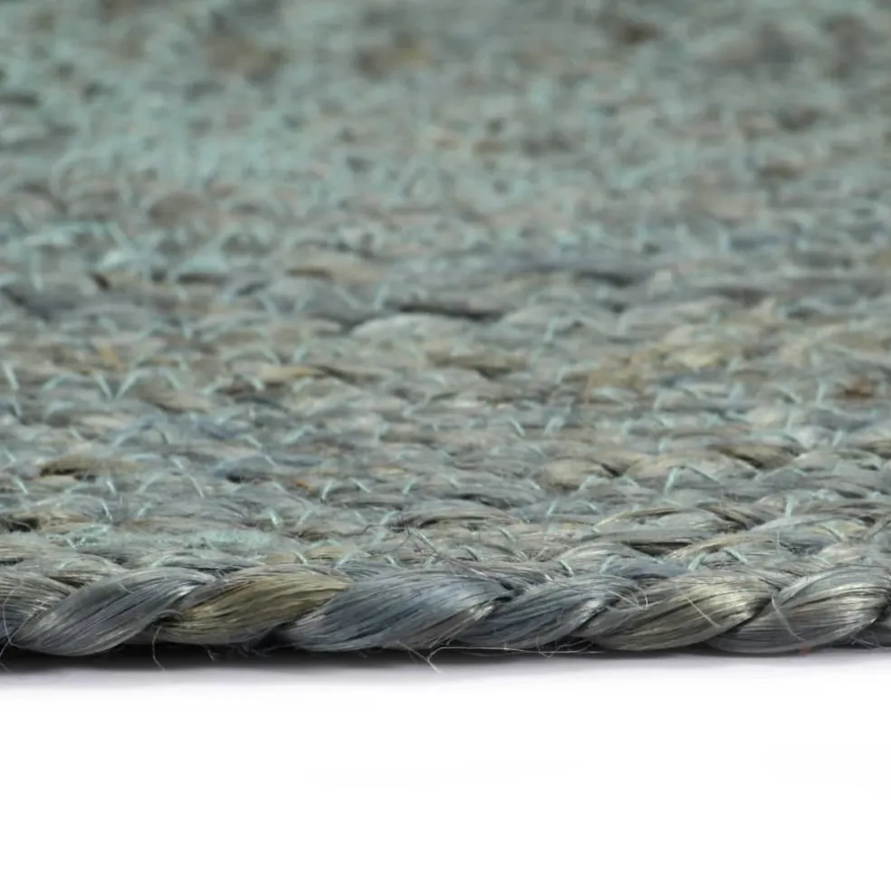 vidaXL Placemats 4 st rond 38 cm jute olijfgroen