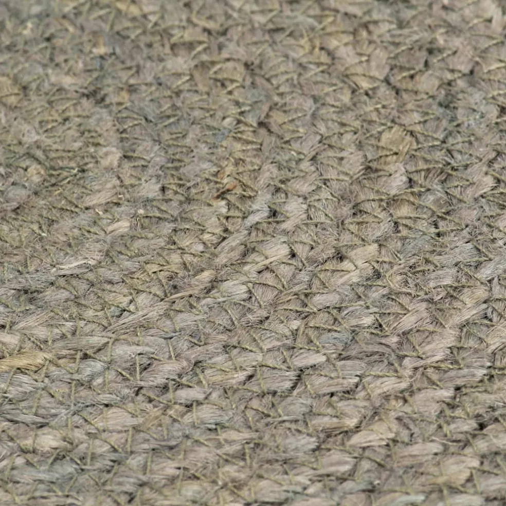 vidaXL Placemats 4 st rond 38 cm jute effen grijs