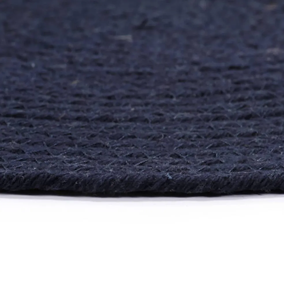 vidaXL Placemats 4 st rond 38 cm katoen effen marineblauw