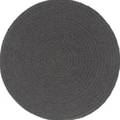 vidaXL Placemats 4 st rond 38 cm katoen effen donkergrijs