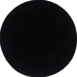 vidaXL Placemats 4 st rond 38 cm katoen effen zwart
