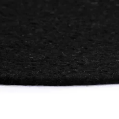vidaXL Placemats 4 st rond 38 cm katoen effen zwart