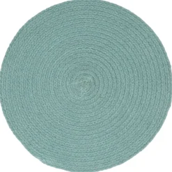 vidaXL Placemats 4 st rond 38 cm katoen effen groen