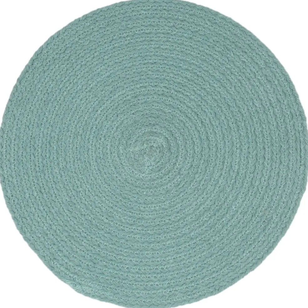 vidaXL Placemats 4 st rond 38 cm katoen effen groen