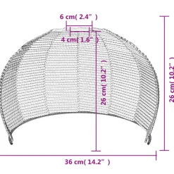 vidaXL Plafondlampenkap Ø36x26 cm ijzer en papier