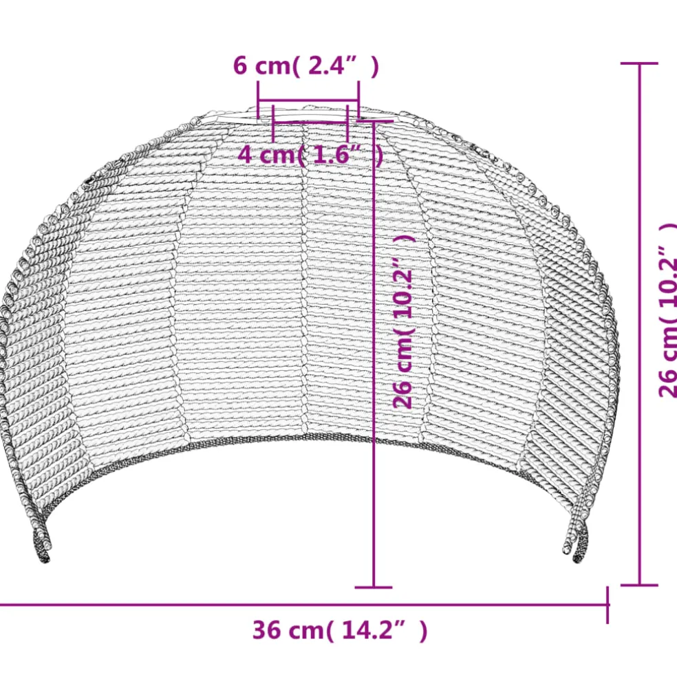 vidaXL Plafondlampenkap Ø36x26 cm ijzer en papier