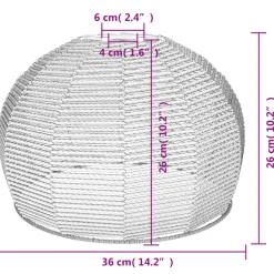 vidaXL Plafondlampenkap Ø36x26 cm ijzer en papier