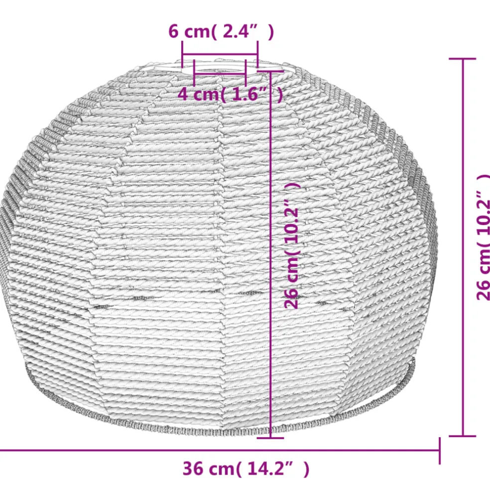 vidaXL Plafondlampenkap Ø36x26 cm ijzer en papier