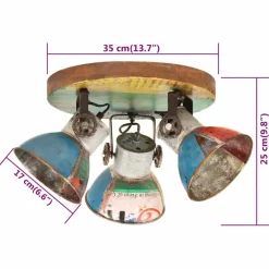 vidaXL Plafondlamp industrieel 25 W E27 42x25 cm meerkleurig