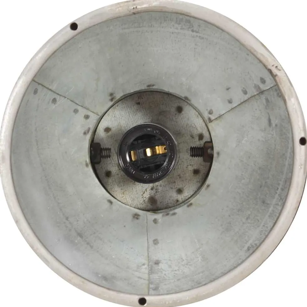 vidaXL Plafondlamp industrieel E27 mangohout zilverkleurig