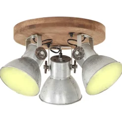 vidaXL Plafondlamp industrieel 25 W E27 42x27 cm zilverkleurig