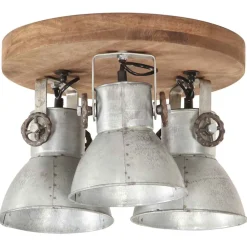 vidaXL Plafondlamp industrieel 25 W E27 42x27 cm zilverkleurig
