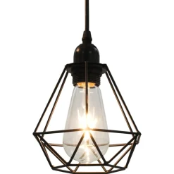 vidaXL Plafondlamp met diamantvorm 3xE27 zwart