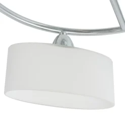 vidaXL Plafondlamp met ellipsvormige glazen kappen 5xE14 200W