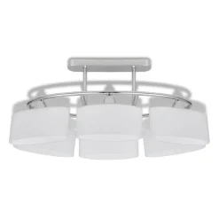 vidaXL Plafondlamp met ellipsvormige glazen kappen 2 st E14