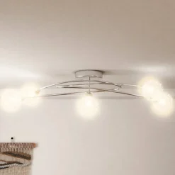 vidaXL Plafondlamp met gaasdraadkapjes 5xG9