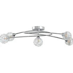 vidaXL Plafondlamp met gaasdraadkapjes 5xG9