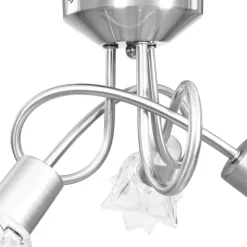 vidaXL Plafondlamp met glazen tulpvormige kappen 3xE14 transparant