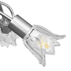 vidaXL Plafondlamp met glazen tulpvormige kappen 3xE14 transparant