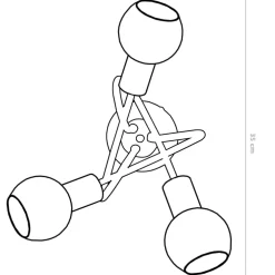 vidaXL Plafondlamp met keramieken bolvormige kappen voor 3xE14 wit