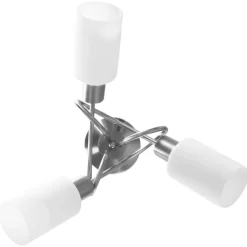 vidaXL Plafondlamp met keramieke cilindervormige kappen 3xE14 wit