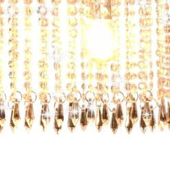 vidaXL Plafondlamp met kristallen kralen 104 cm zilverkleurig