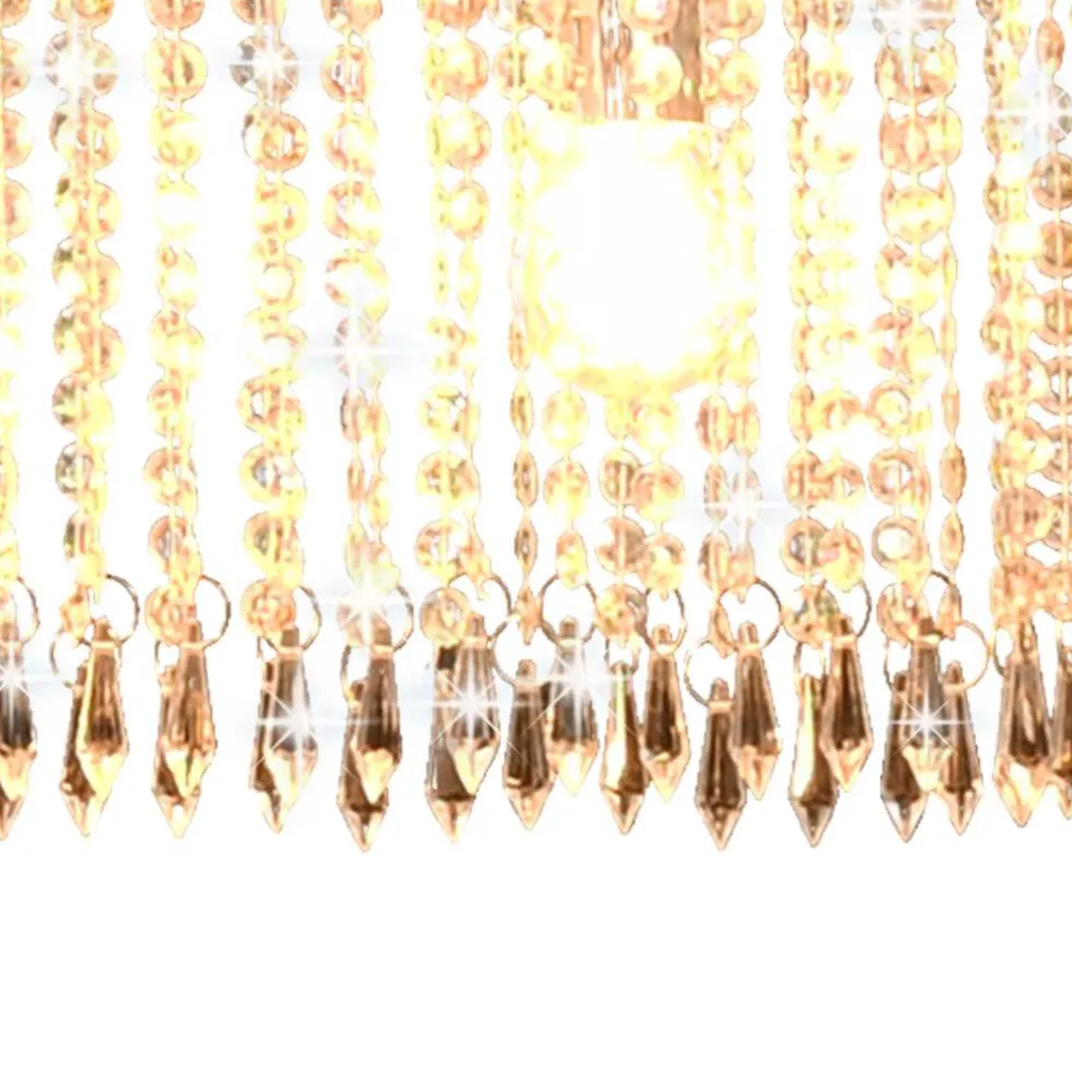 vidaXL Plafondlamp met kristallen kralen 104 cm zilverkleurig