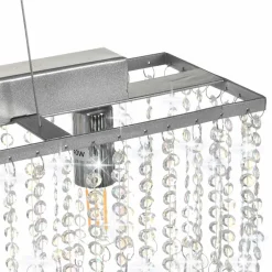 vidaXL Plafondlamp met kristallen kralen 104 cm zilverkleurig