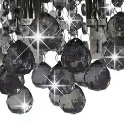 vidaXL Plafondlamp met smoky kralen rond G9 zwart