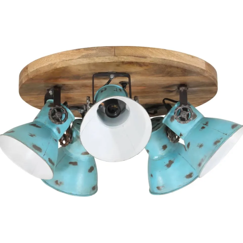 vidaXL Plafondlamp 25 W E27 50x50x25 cm verweerd blauw