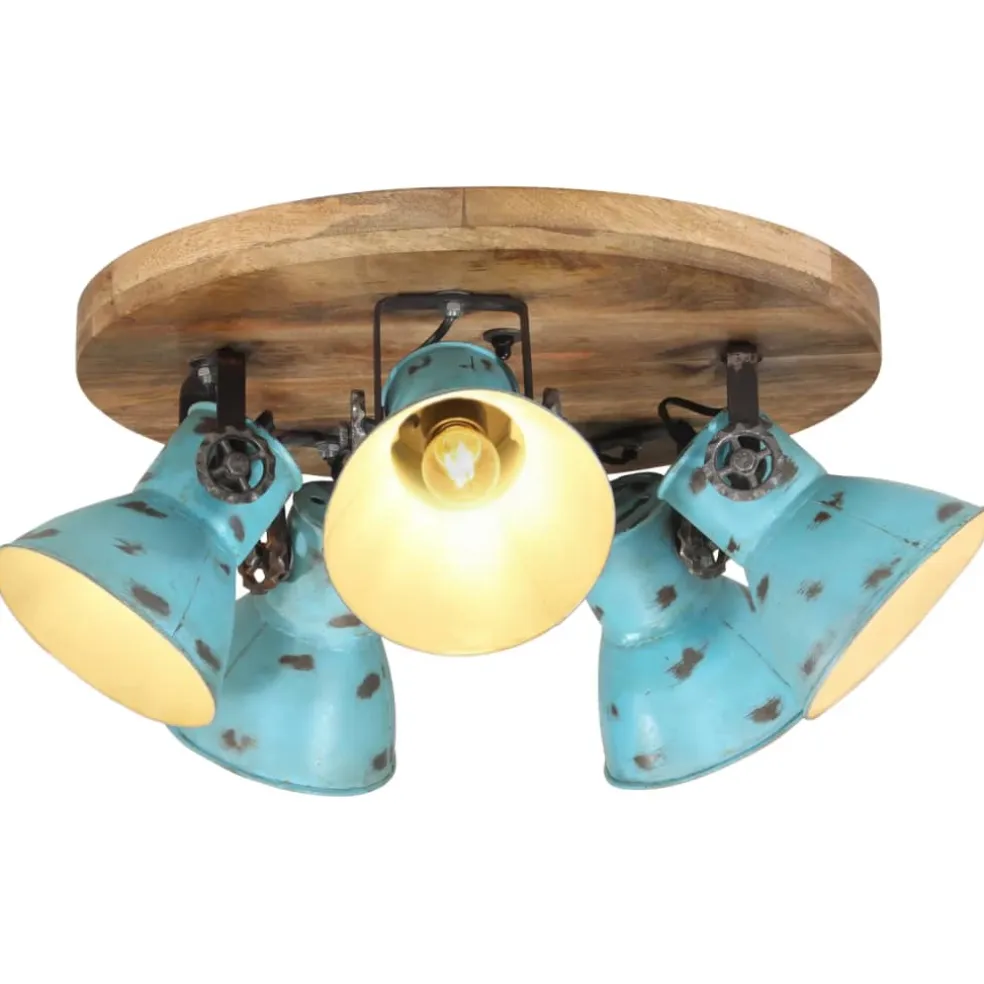 vidaXL Plafondlamp 25 W E27 50x50x25 cm verweerd blauw