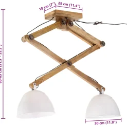 vidaXL Plafondlamp 25 W E27 29x18x85 cm wit