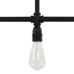 vidaXL Plafondlamp 3xE27 zwart