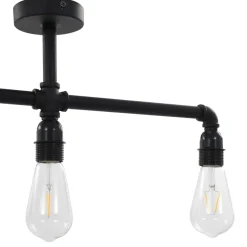vidaXL Plafondlamp 3xE27 zwart