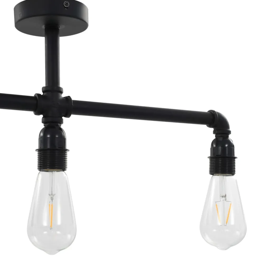 vidaXL Plafondlamp 3xE27 zwart