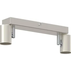vidaXL Plafondspot met schijnwerpers Nikkel 26 x 6,5 x 11,5 cm Metaal