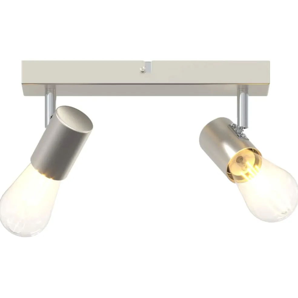 vidaXL Plafondspot met schijnwerpers Nikkel 26 x 6,5 x 11,5 cm Metaal