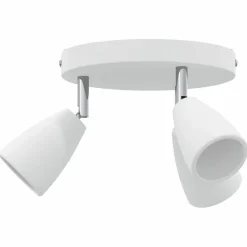 vidaXL Plafondspot met schijnwerpers Wit 19 x 19 x 14,5 cm Metaal
