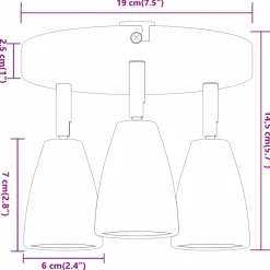 vidaXL Plafondspot met schijnwerpers Wit 19 x 19 x 14,5 cm Metaal