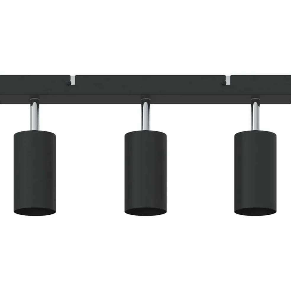 vidaXL Plafondspot met schijnwerpers Zwart 38 x 6 x 16 cm Metaal