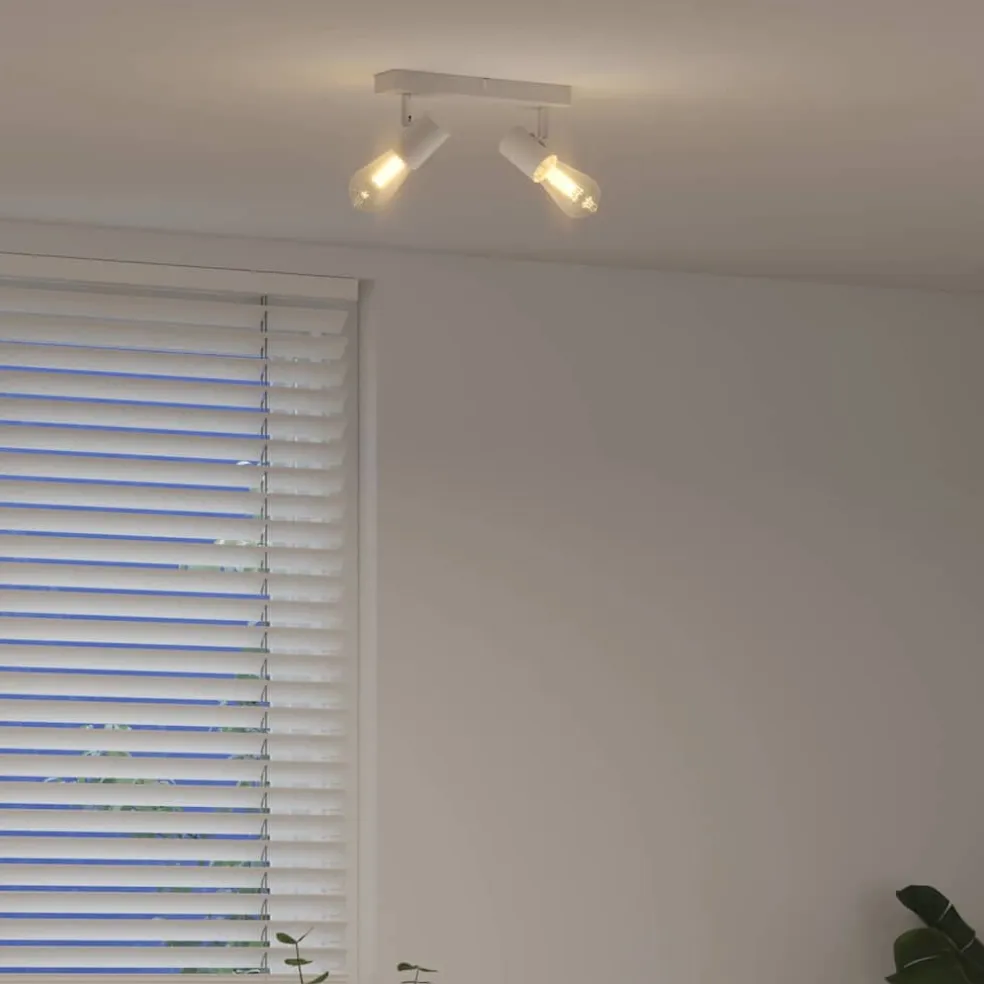 vidaXL Plafondspot met schijnwerpers Wit 26 x 6,5 x 11,5 cm Metaal