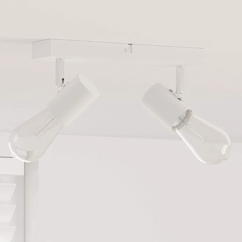 vidaXL Plafondspot met schijnwerpers Wit 26 x 6,5 x 11,5 cm Metaal