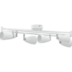 vidaXL Plafondspot met schijnwerpers Wit 176,5 x 12,5 x 13,5 cm Metaal